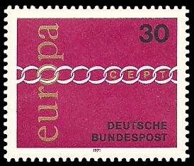 30 Pf Briefmarke: Europamarke 1971