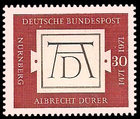30 Pf Briefmarke: 500. Geburtstag Albrecht Dürer 30 Pf Briefmarke: 500. Geburtstag Albrecht Dürer