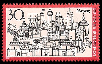 30 Pf Briefmarke: Nürnberg 30 Pf Briefmarke: Nürnberg