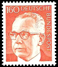 160 Pf Briefmarke: Bundespräsident Gustav Heinemann