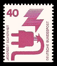40 Pf Briefmarke: Jederzeit Sicherheit 40 Pf Briefmarke: Jederzeit Sicherheit