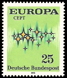 25 Pf Briefmarke: Europamarke 1972