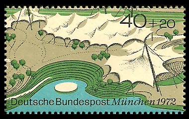 40 + 20 Pf Briefmarke: Olympische Spiele 1972 in München