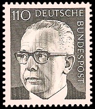 110 Pf Briefmarke: Bundespräsident Gustav Heinemann