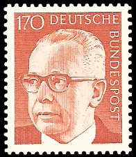 170 Pf Briefmarke: Bundespräsident Gustav Heinemann