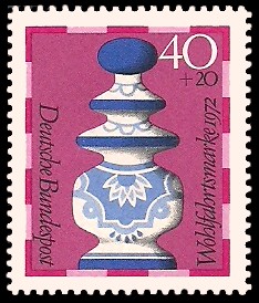 40 + 20 Pf Briefmarke: Wohlfahrtsmarke 1972, Schachfiguren