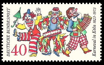 40 Pf Briefmarke: 150 Jahre Karneval in Köln