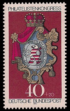 40 + 20 Pf Briefmarke: Philatelistenkongress und IBRA