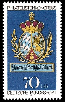 70 + 35 Pf Briefmarke: Philatelistenkongress und IBRA