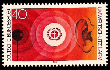 40 Pf Briefmarke: Umweltschutz