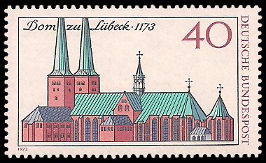 40 Pf Briefmarke: 800 Jahre Dom zu Lübeck