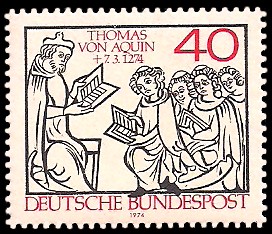 40 Pf Briefmarke: 700. Todestag Thomas von Aquin