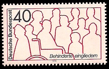 40 Pf Briefmarke: Behinderte eingliedern