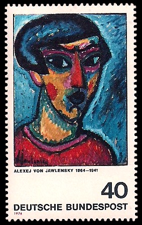 40 Pf Briefmarke: Moderne Gemälde 40 Pf Briefmarke: Moderne Gemälde