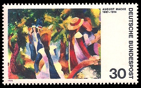 30 Pf Briefmarke: Moderne Gemälde 30 Pf Briefmarke: Moderne Gemälde
