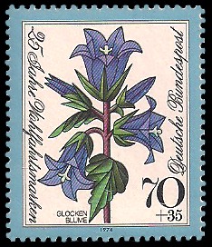 70 + 35 Pf Briefmarke: 25 Jahre Wohlfahrtsmarken 70 + 35 Pf Briefmarke: 25 Jahre Wohlfahrtsmarken