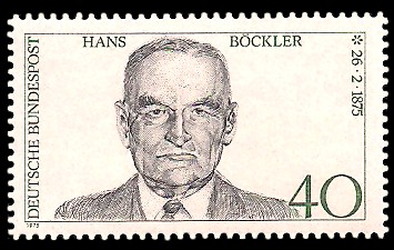 40 Pf Briefmarke: 100. Geburtstag Hans Böckler 40 Pf Briefmarke: 100. Geburtstag Hans Böckler