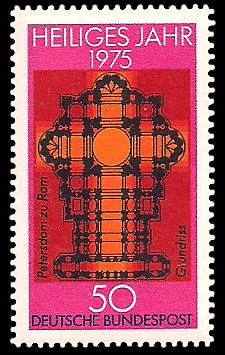 50 Pf Briefmarke: Heiliges Jahr 1975