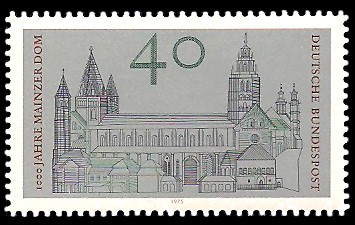 40 Pf Briefmarke: 1000 Jahre Mainzer Dom 40 Pf Briefmarke: 1000 Jahre Mainzer Dom