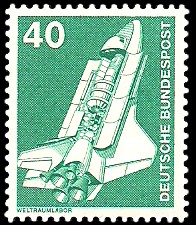 40 Pf Briefmarke: Industrie und Technik