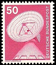 50 Pf Briefmarke: Industrie und Technik