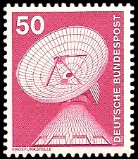 50 Pf Briefmarke: Industrie und Technik 50 Pf Briefmarke: Industrie und Technik