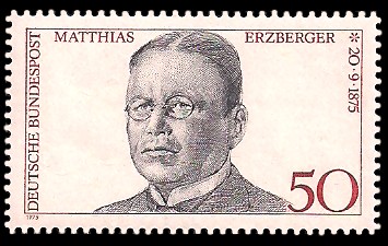 50 Pf Briefmarke: 100. Geburtstag Matthias Erzberger