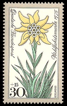 30 + 15 Pf Briefmarke: Wohlfahrtsmarke 1975, Alpenblumen