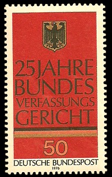 50 Pf Briefmarke: 25 Jahre Bundesverfassungsgericht