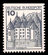 10 Pf Briefmarke: Burgen und Schlösser