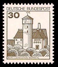 30 Pf Briefmarke: Burgen und Schlösser 30 Pf Briefmarke: Burgen und Schlösser