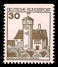 30 Pf Briefmarke: Burgen und Schlösser