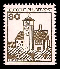 30 Pf Briefmarke: Burgen und Schlösser