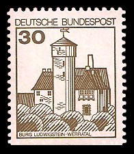 30 Pf Briefmarke: Burgen und Schlösser 30 Pf Briefmarke: Burgen und Schlösser