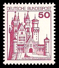 50 Pf Briefmarke: Burgen und Schlösser 50 Pf Briefmarke: Burgen und Schlösser