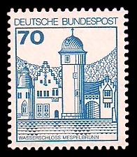 70 Pf Briefmarke: Burgen und Schlösser