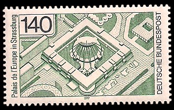 140 Pf Briefmarke: Palais de l’Europe in Strassburg 140 Pf Briefmarke: Palais de l’Europe in Strassburg