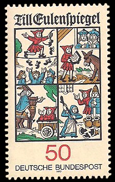 50 Pf Briefmarke: Till Eulenspiegel