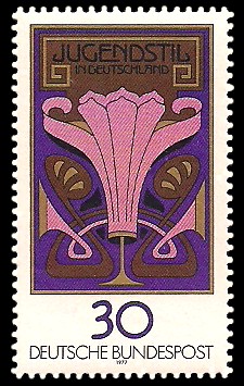 30 Pf Briefmarke: Jugendstil in Deutschland