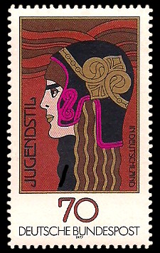 70 Pf Briefmarke: Jugendstil in Deutschland