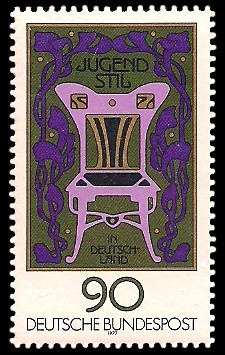 90 Pf Briefmarke: Jugendstil in Deutschland 90 Pf Briefmarke: Jugendstil in Deutschland