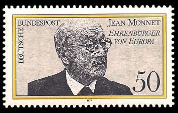 50 Pf Briefmarke: Ehrenbürger von Europa 50 Pf Briefmarke: Ehrenbürger von Europa