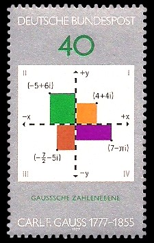 40 Pf Briefmarke: 200. Geburtstag Carl Friedrich Gauß