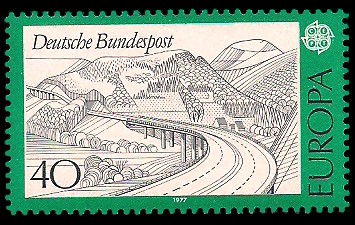 40 Pf Briefmarke: Europamarke 1977, Landschaften