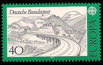 40 Pf Briefmarke: Europamarke 1977, Landschaften 40 Pf Briefmarke: Europamarke 1977, Landschaften