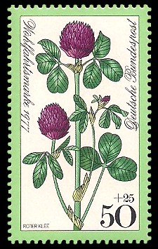 50 + 25 Pf Briefmarke: Wohlfahrtsmarke 1977, Wiesenpflanzen