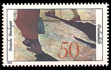 50 Pf Briefmarke: Friedlandhilfe