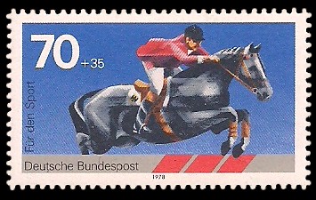 70 + 35 Pf Briefmarke: Für den Sport