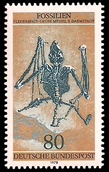 80 Pf Briefmarke: Fossilien 80 Pf Briefmarke: Fossilien