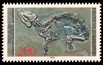 200 Pf Briefmarke: Fossilien